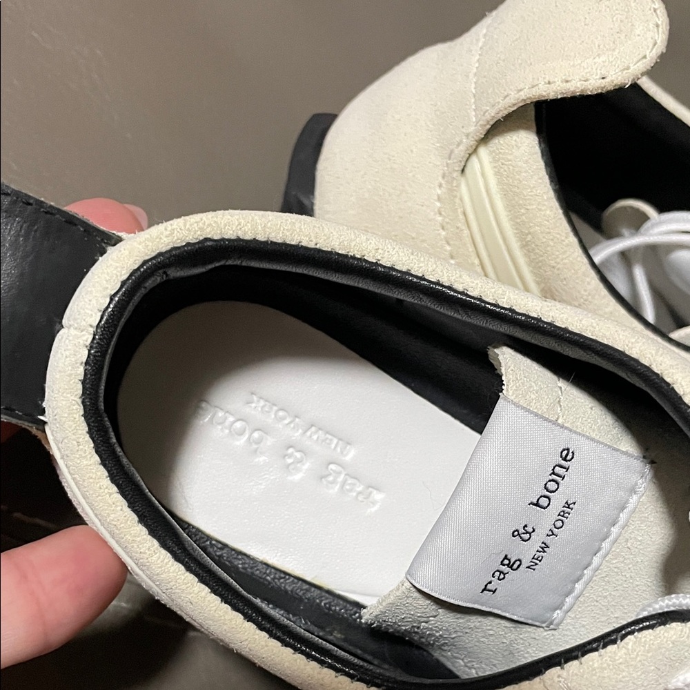 Rag & Bone Retro Runner ivory suede nylon  Sneakers - Picture 10 of 11
